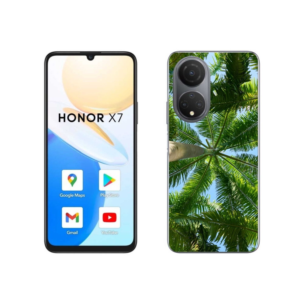 Gélový kryt mmCase na Honor X7 - palmy