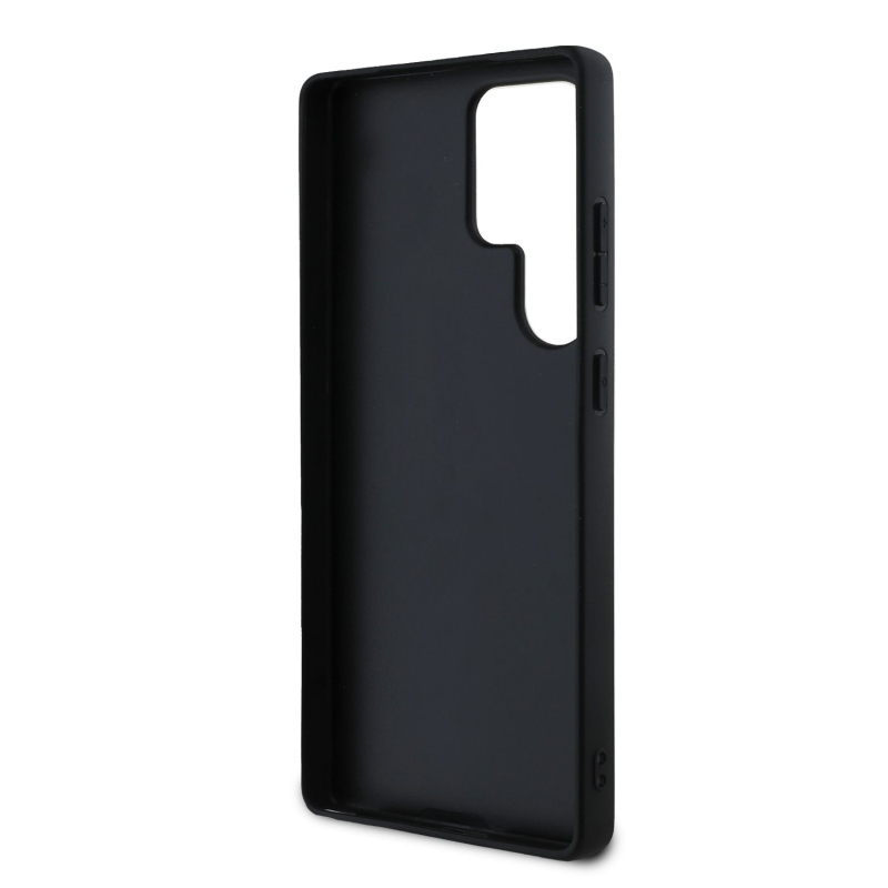 Guess PU Grained 4G Metal Logo Zadný Kryt pre Samsung Galaxy S25 Ultra Black