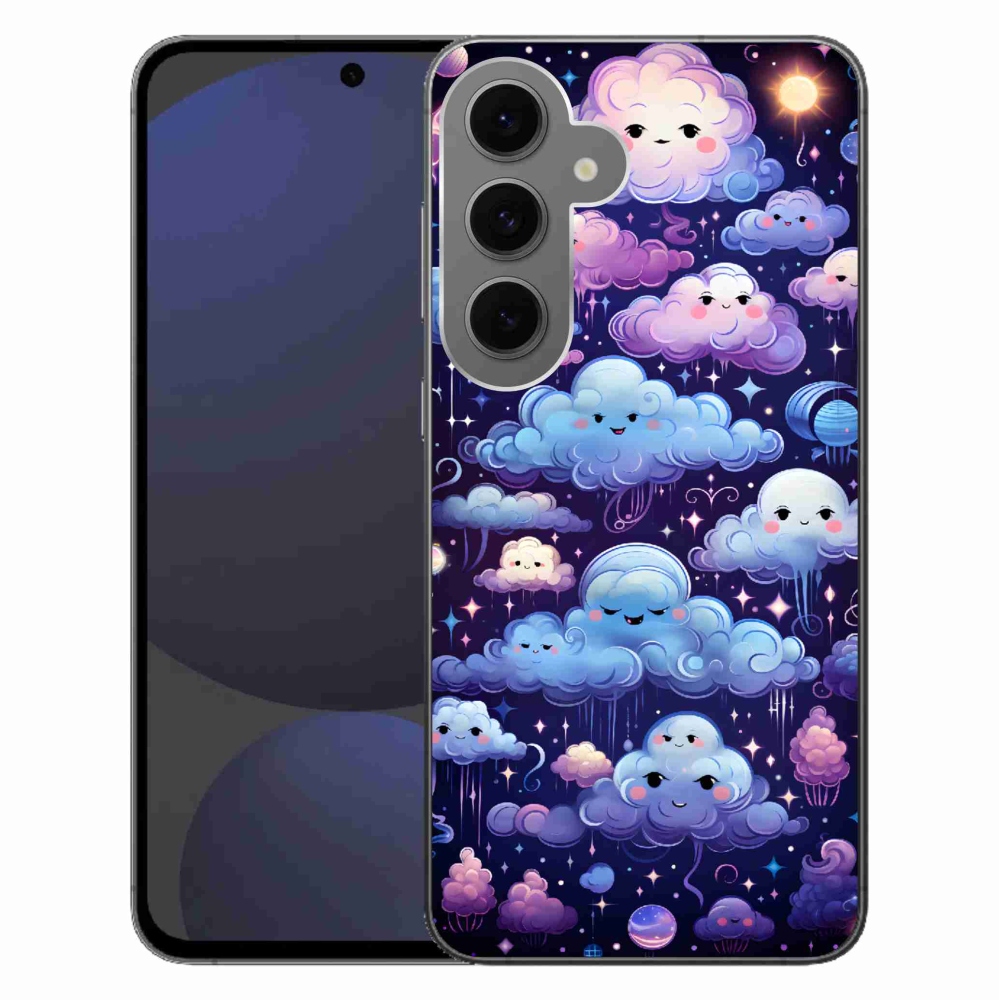 Gélový kryt mmCase na Samsung Galaxy S24 FE - mráčiky