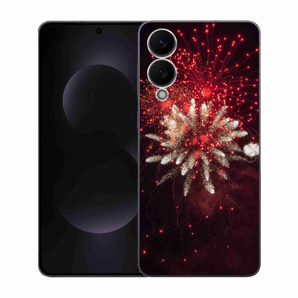 Gélový kryt mmCase na Samsung Galaxy S25 Edge - ohňostroj