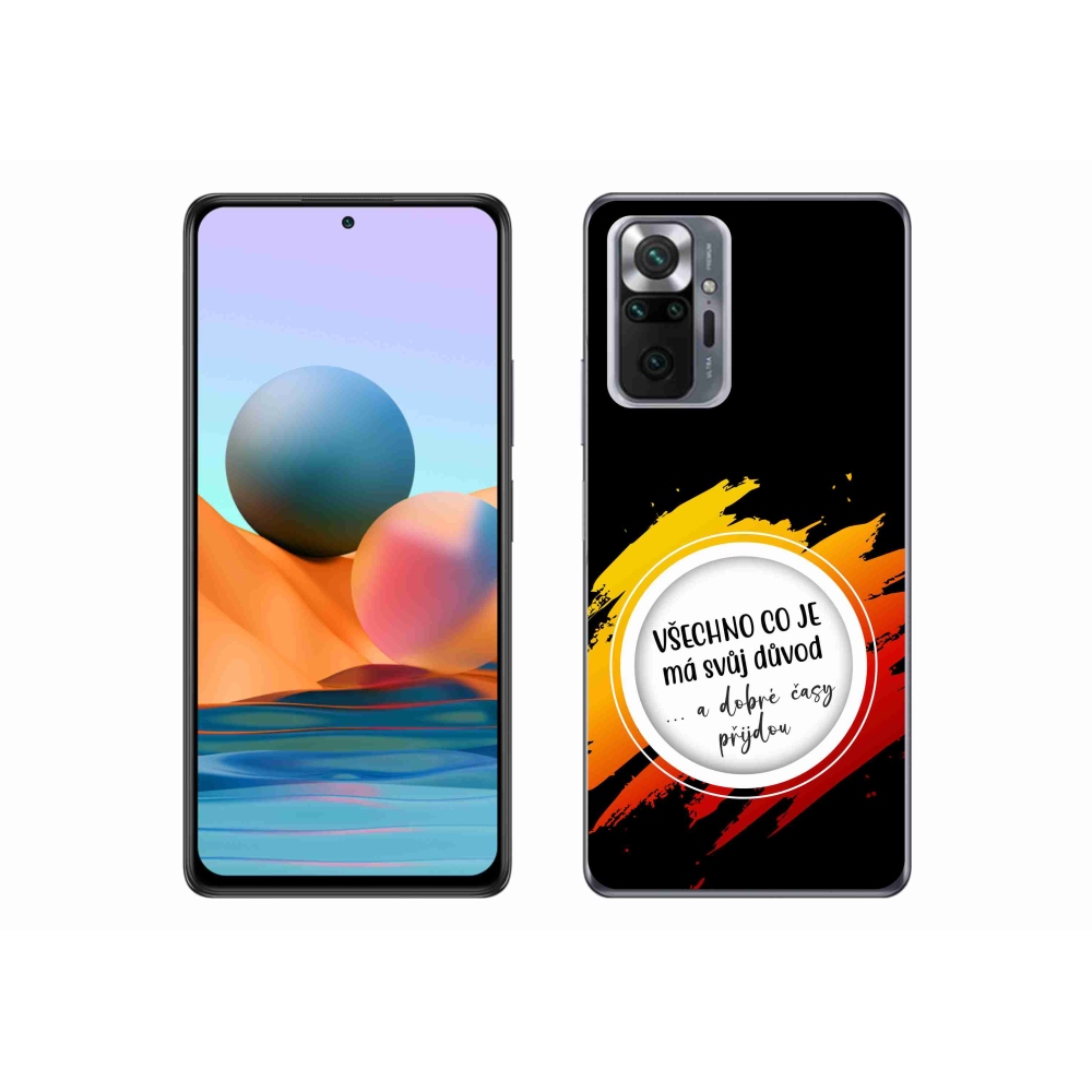 Gélový kryt mmCase na Xiaomi Redmi Note 10 Pro - citát 3 čierne pozadie