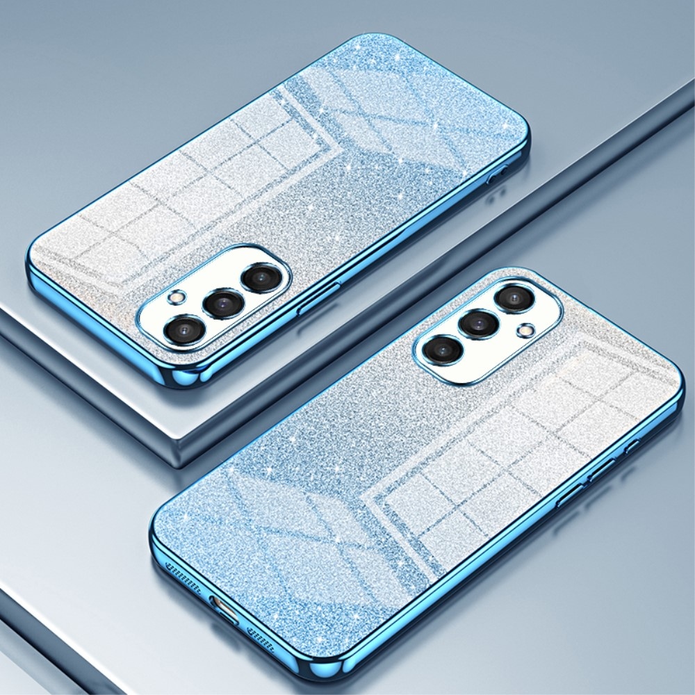 Cut gélový trblietavý obal na Samsung Galaxy S24+ - modrý