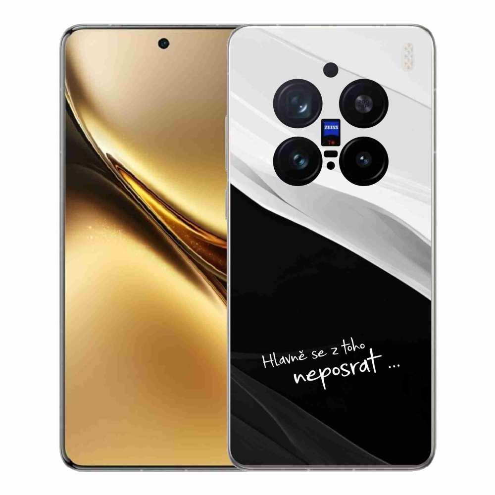 Gélový kryt mmCase na Vivo X200 Pro 5G - vtipný text 13 čiernobiele pozadie