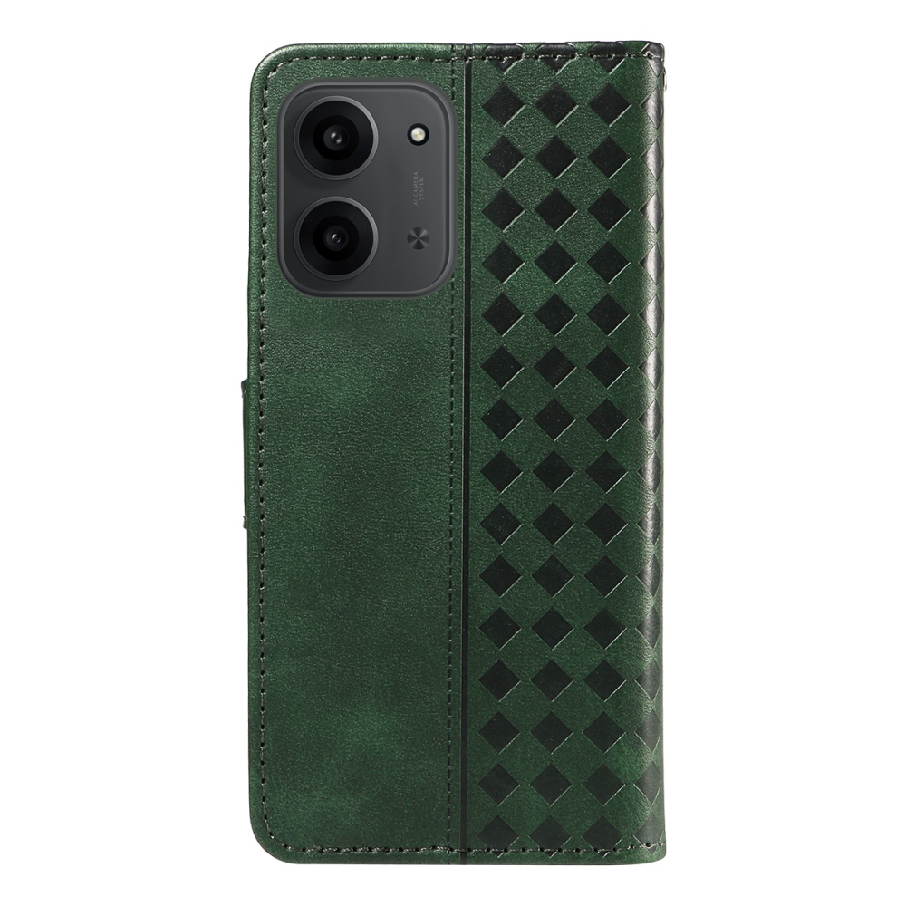 Grids knižkové púzdro na Xiaomi Redmi 15C 4G/5G (173mm) - zelené