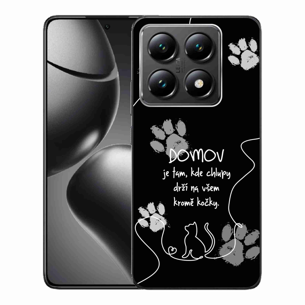 Gélový kryt mmCase na Xiaomi 14T - mačacie motív čierne pozadie