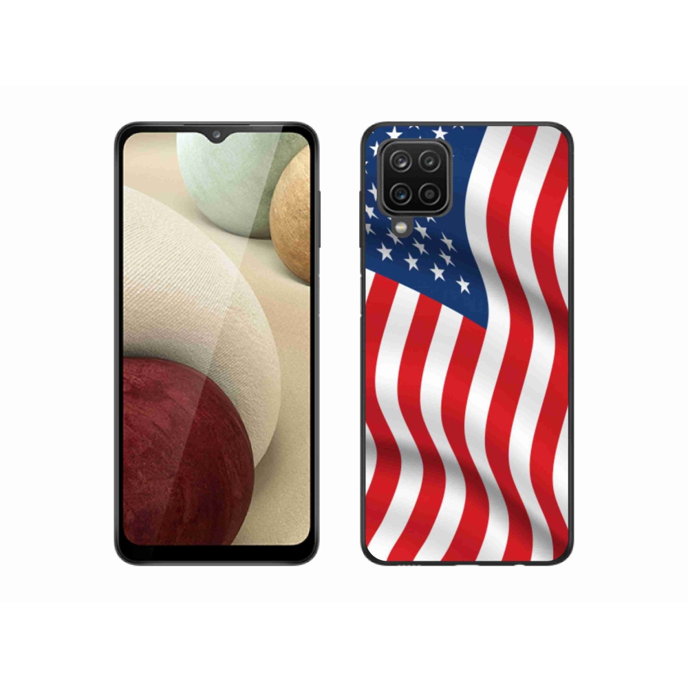 Gélový kryt mmCase na mobil Samsung Galaxy M12 - USA vlajka