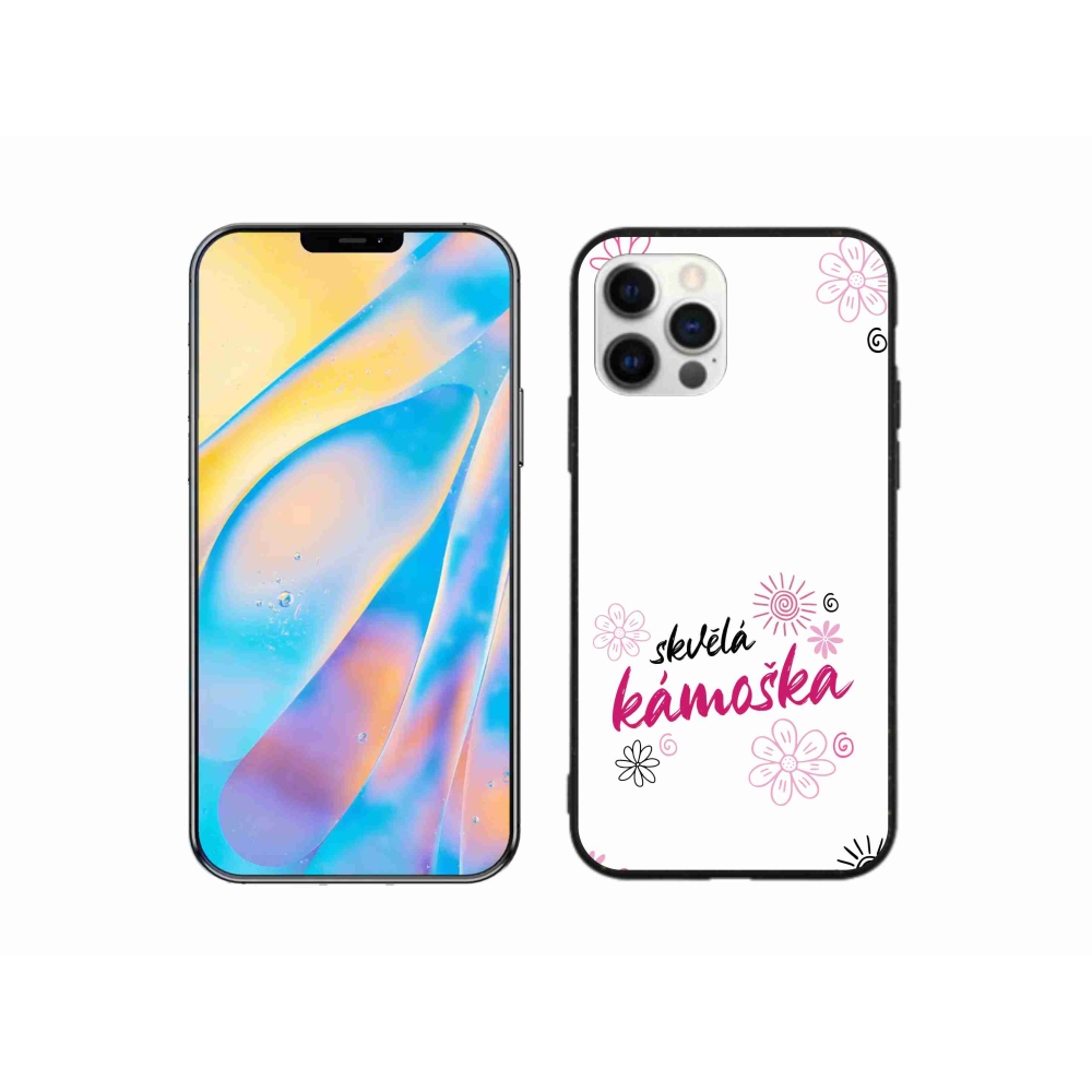 Gélový kryt mmCase na iPhone 12 Pro - skvelá kamoška biele pozadie