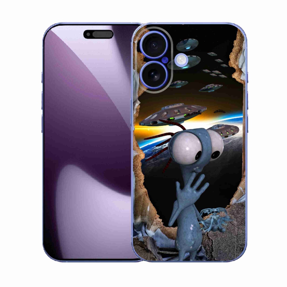 Gélový kryt mmCase na iPhone 17 - mimozemšťan