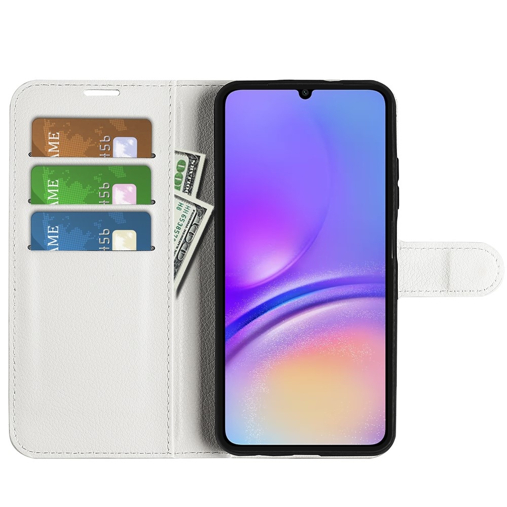 Litchi knižkové púzdro na Samsung Galaxy A06 4G - biele