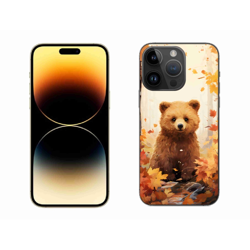 Gélový kryt mmCase na iPhone 14 Pro Max - medveď v lese