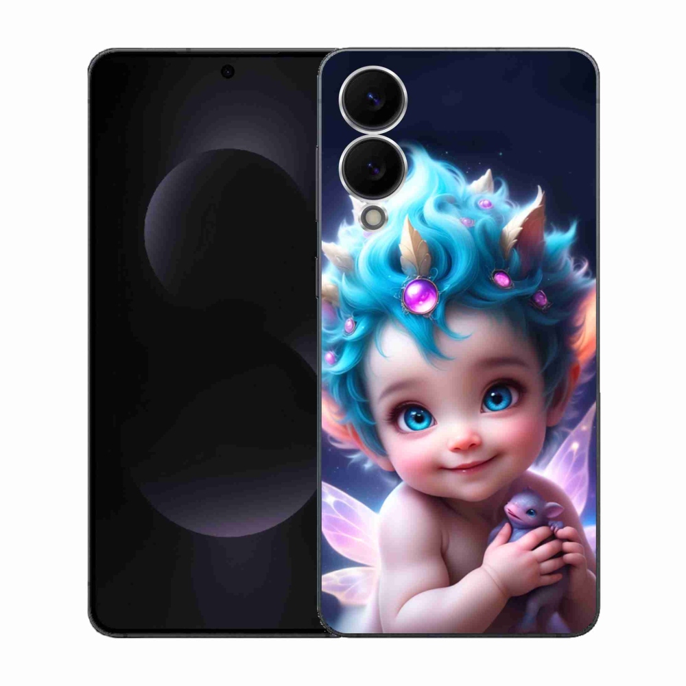 Gélový kryt mmCase na Samsung Galaxy S25 Edge - dieťa s motýlími krídlami