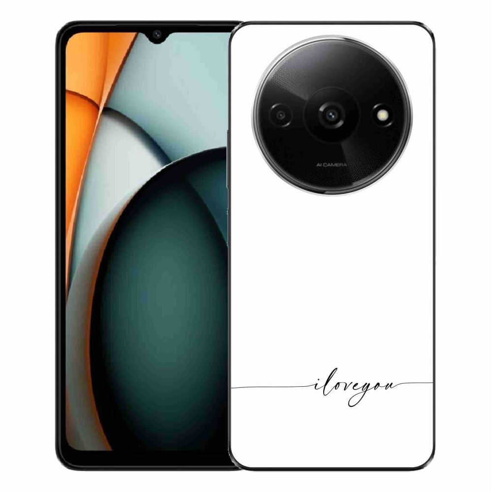 Gélový kryt mmCase na Xiaomi Redmi A3 - I love you biele pozadie