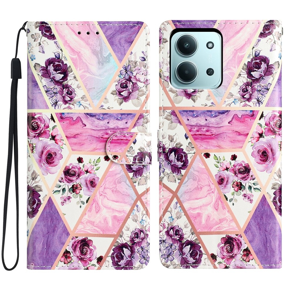 Unique knižkové púzdro na Xiaomi Redmi 15C 4G (171mm)/Poco C85 4G (171mm) - fialové kvety
