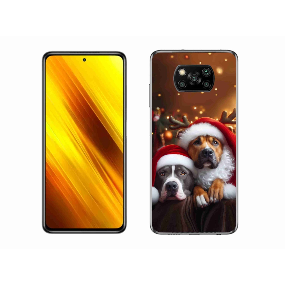 Gélový kryt mmCase na Xiaomi Poco X3 Pro - vianočné psy