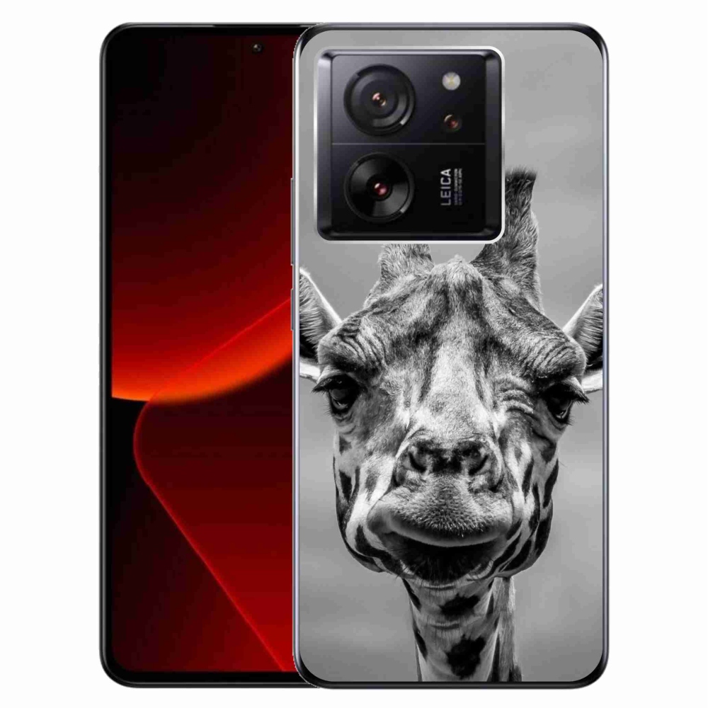 Gélový kryt mmCase na Xiaomi 13T/13T Pro - čiernobiela žirafa
