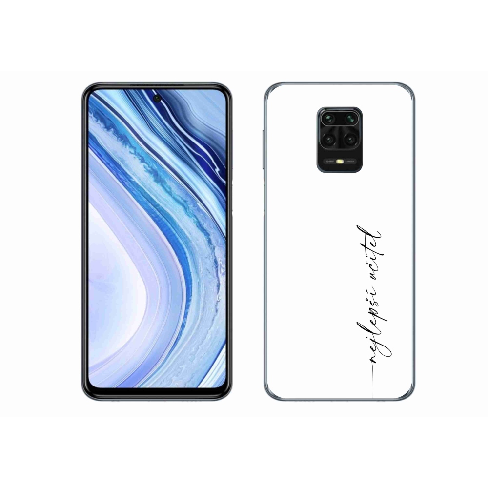 Gélový kryt mmCase na Xiaomi Redmi Note 9S - najlepší učiteľ biele pozadie