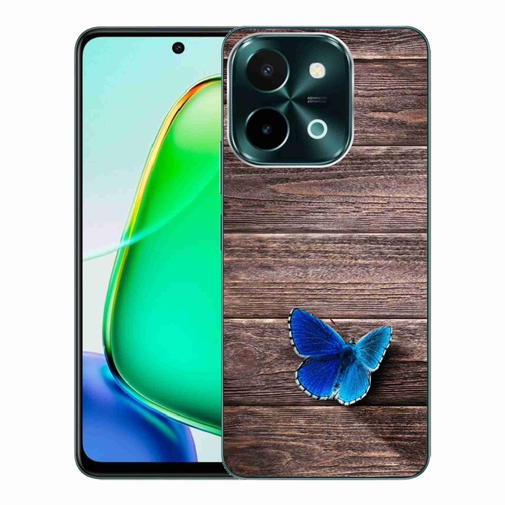 Gélový kryt mmCase na Vivo Y28 - modrý motýľ 1