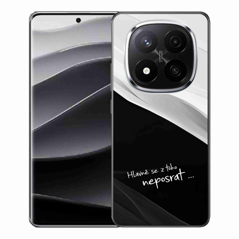 Gélový kryt mmCase na Xiaomi Redmi Note 14 Pro+ 5G - vtipný text 13 čiernobiele pozadie