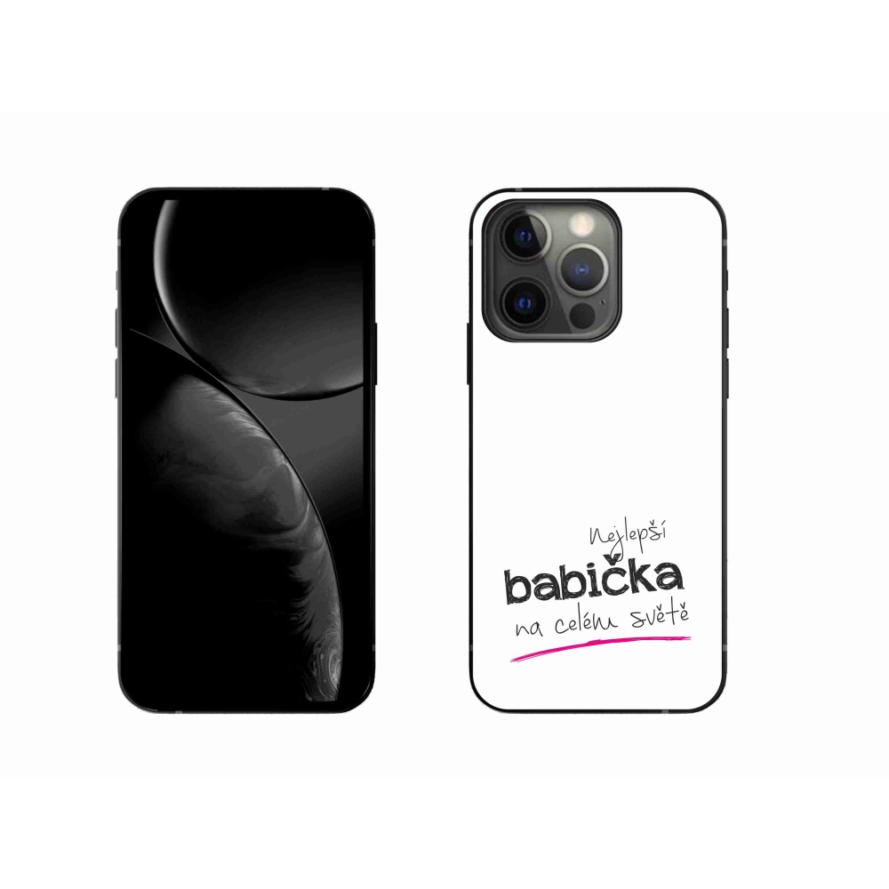 Gélový kryt mmCase na iPhone 13 Pro 6.1 - najlepšia babička 4 biele pozadie