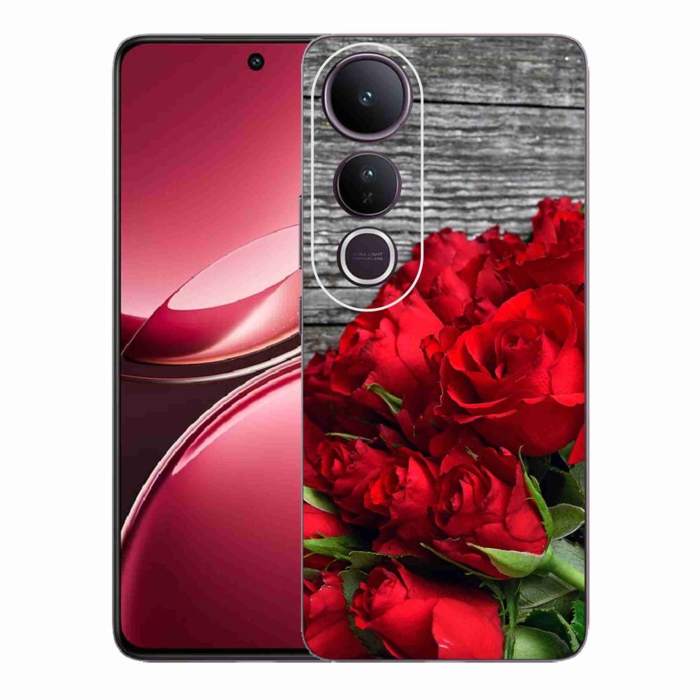 Gélový kryt mmCase na Vivo V50 Lite 4G/5G - červené ruže