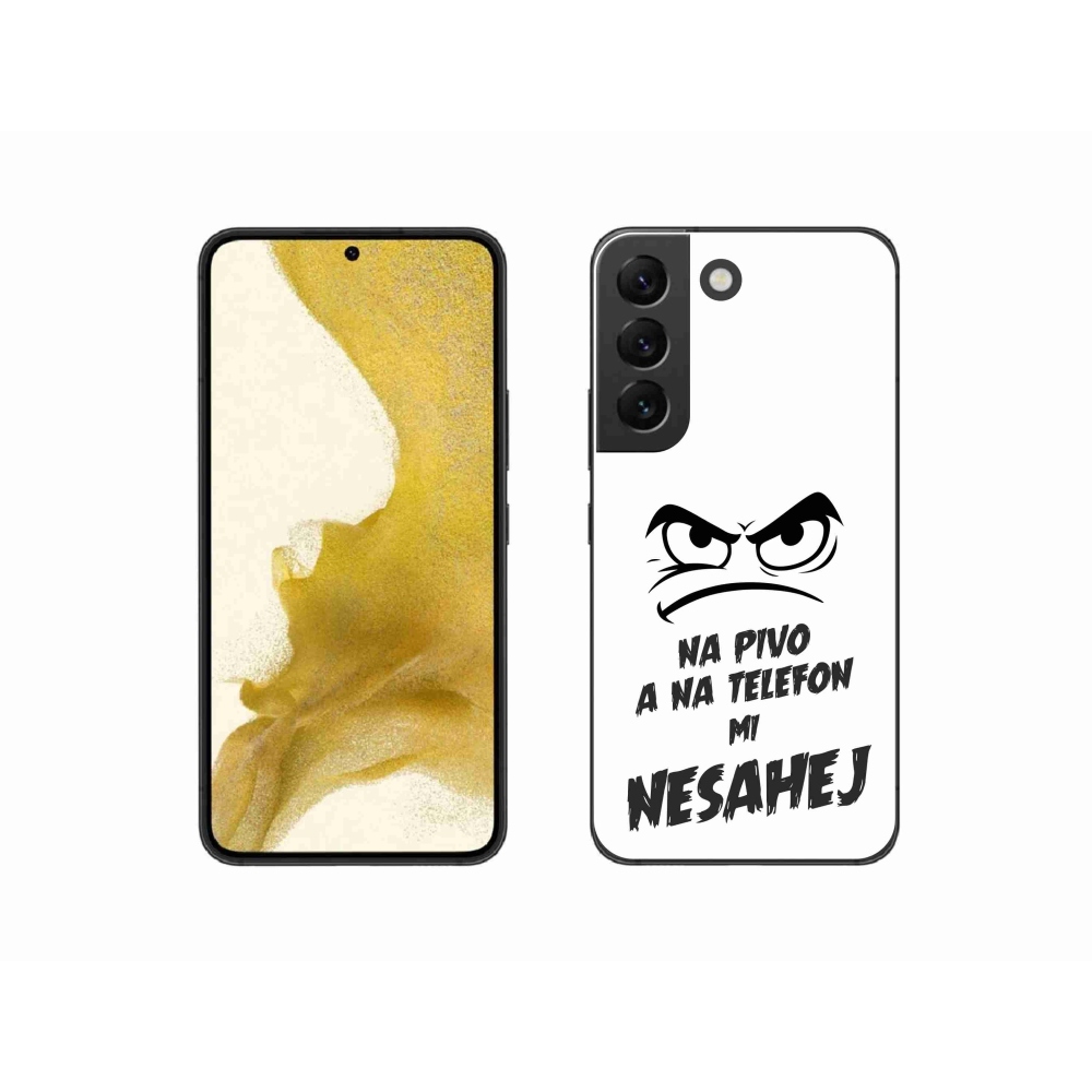 Gélový kryt mmCase na Samsung Galaxy S22 5G - pivný motív 2 biele pozadie