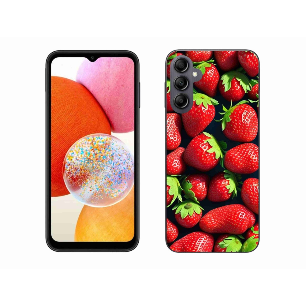 Gélový kryt mmCase na Samsung Galaxy A14 4G/5G - jahody