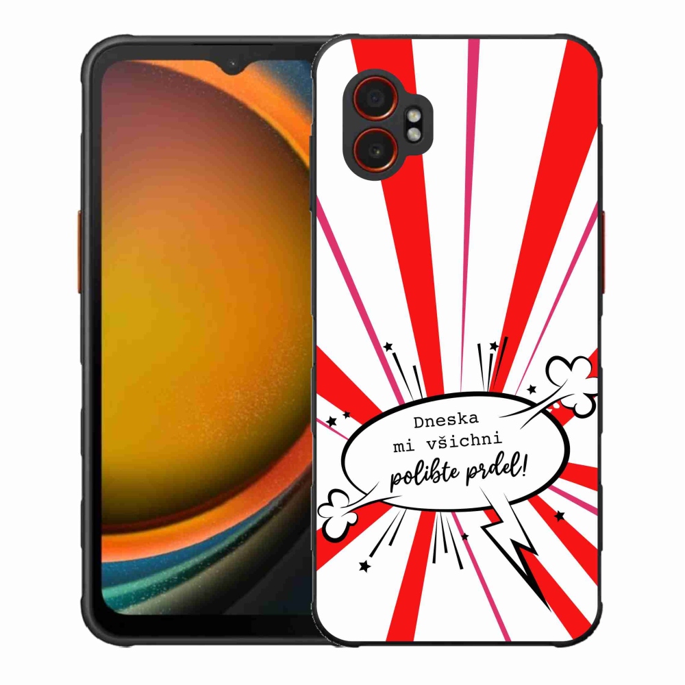 Gélový kryt mmCase na Samsung Galaxy Xcover 7 Pro - vtipný text 15 biele pozadie