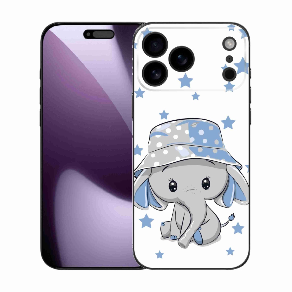 Gélový kryt mmCase na iPhone 17 Pro Max - modrý slon