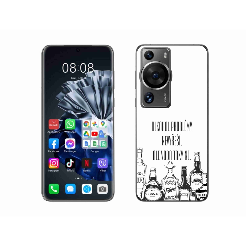 Gélový kryt mmCase na Huawei P60 Pro - vtipný text biele pozadie