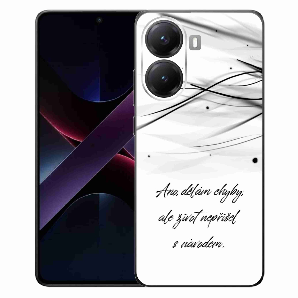 Gélový kryt mmCase na Xiaomi Poco X7 Pro 5G - citát biele pozadie