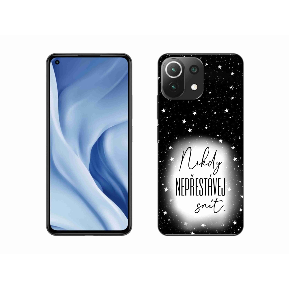 Gélový kryt mmCase na Xiaomi 11 Lite 5G NE - citát 1 bieločierne pozadie