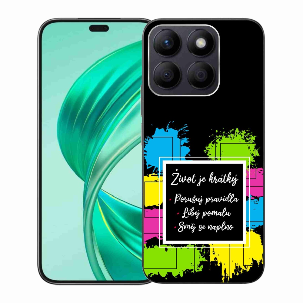 Gélový kryt mmCase na Honor X8b - citát 5 čierne pozadie