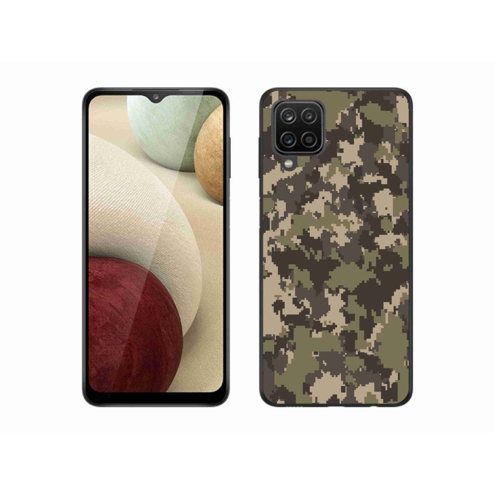 Gélový kryt mmCase na Samsung Galaxy A12 - maskáčový vzor 12