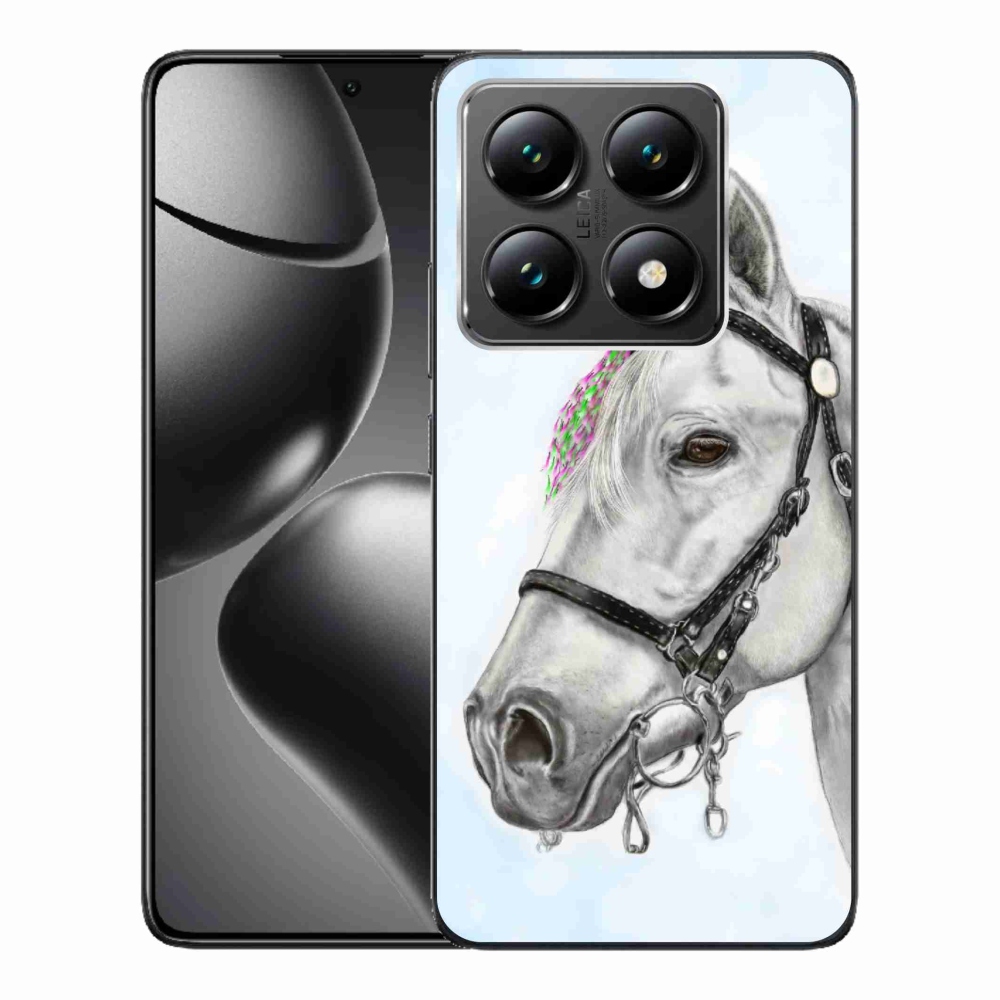 Gélový kryt mmCase na Xiaomi 14T - biely kôň 1