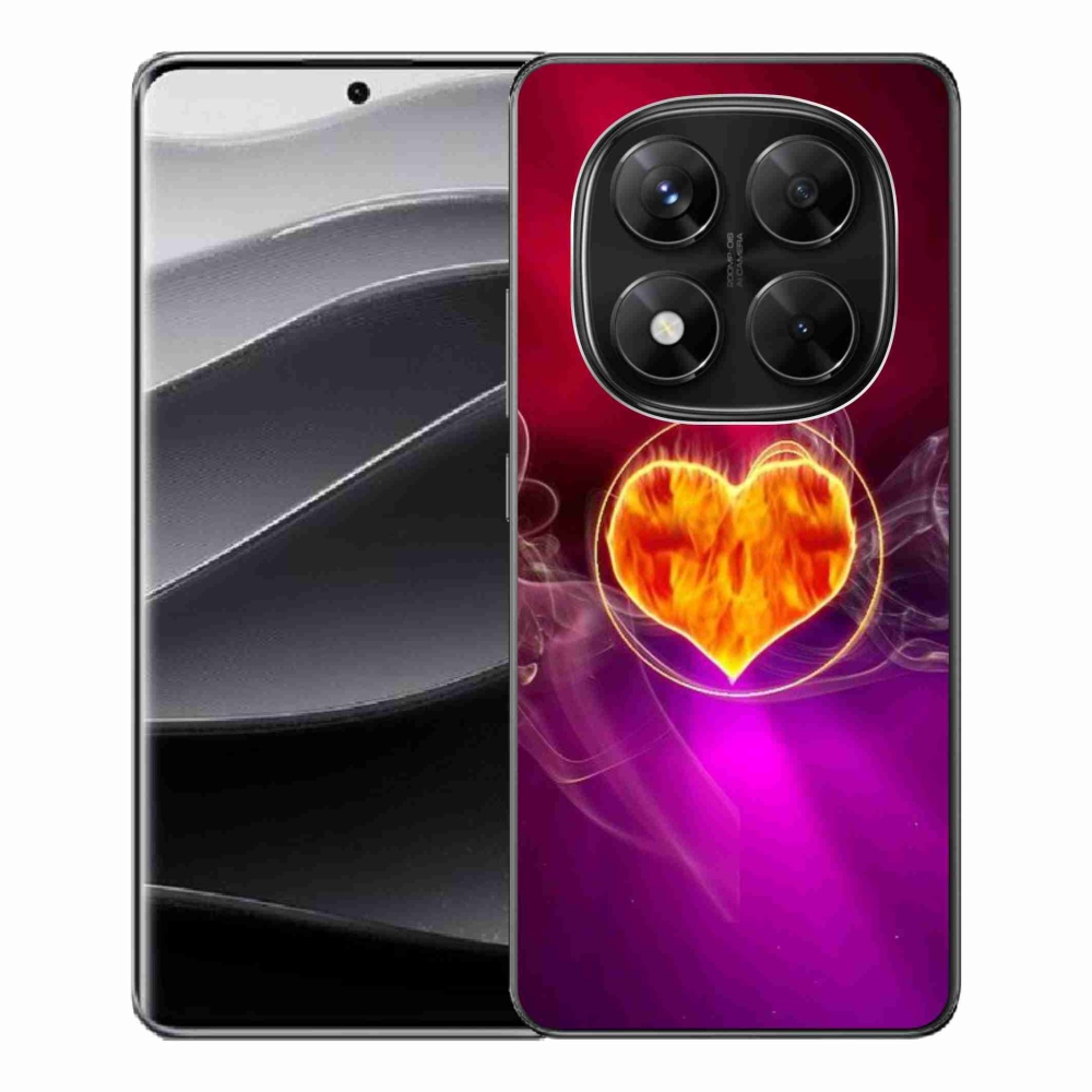 Gélový kryt mmCase na Xiaomi Redmi Note 14 Pro 5G/Poco X7 5G - ohnivé srdce