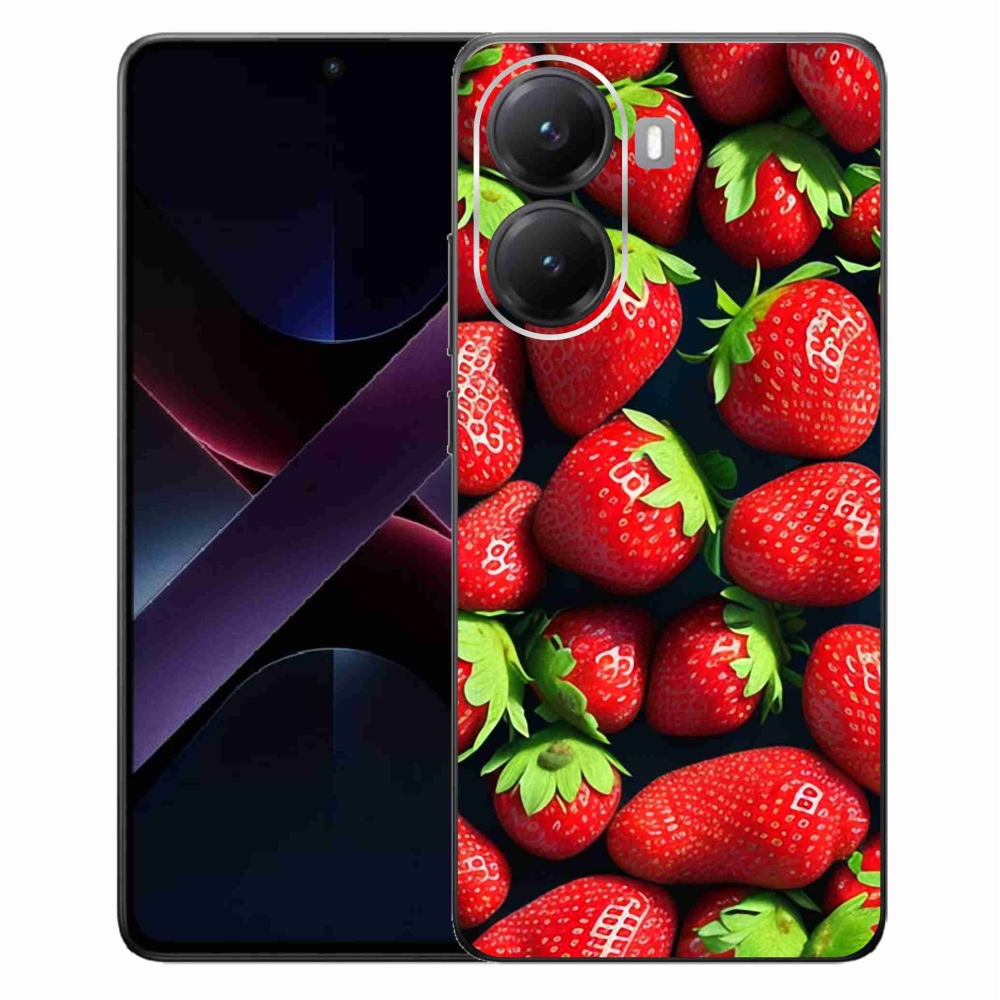 Gélový kryt mmCase na Xiaomi Poco X7 Pro 5G - jahody