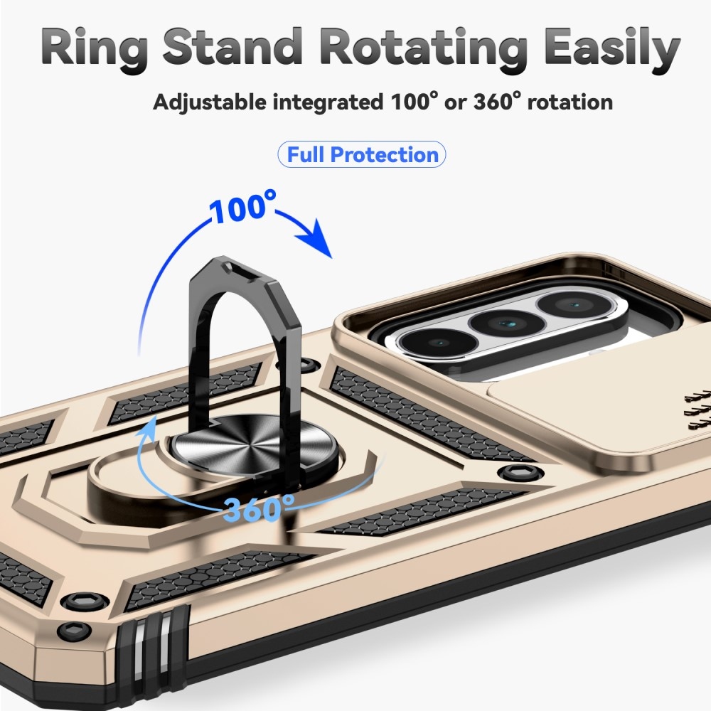 Ring odolný kryt na Samsung Galaxy A36 5G - zlatý