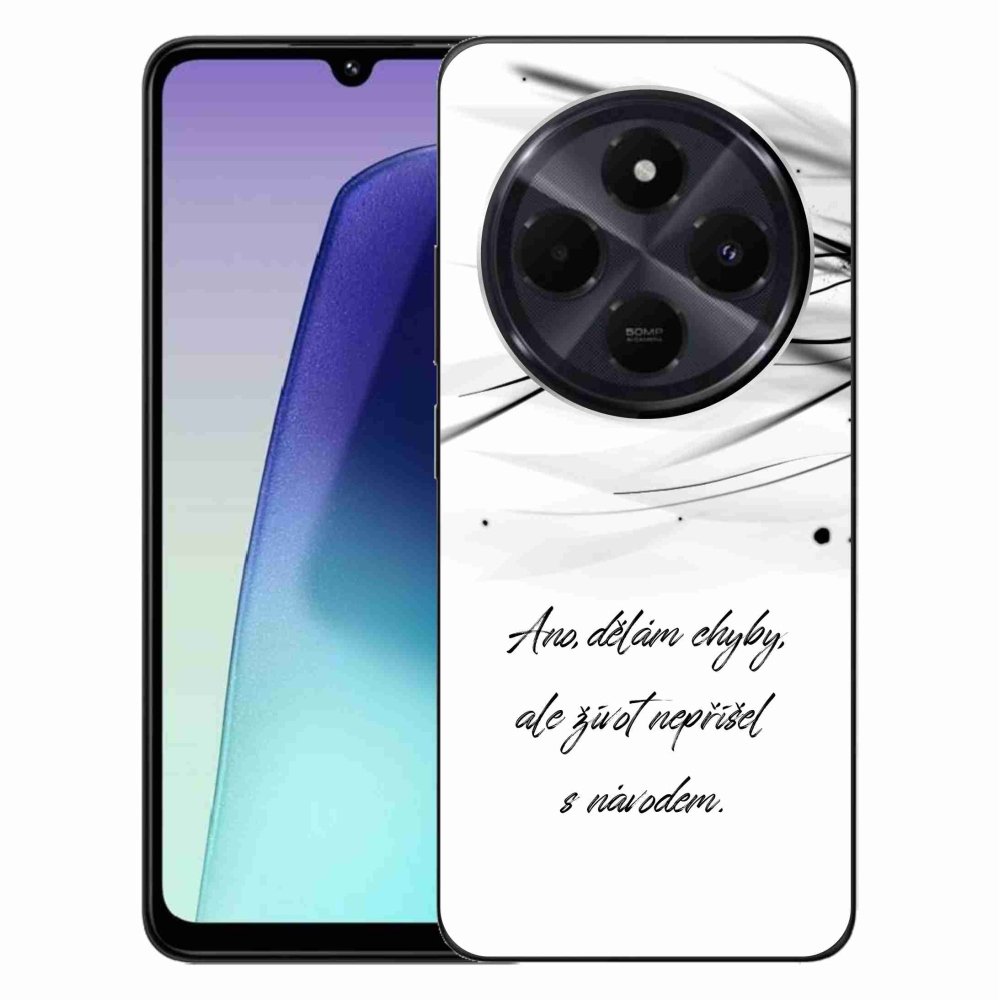 Gélový kryt mmCase na Xiaomi Redmi 14C/Poco C75 - citát biele pozadie