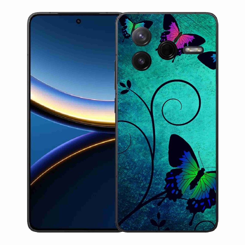 Gélový kryt mmCase na Xiaomi Poco F7 Pro - farební motýle