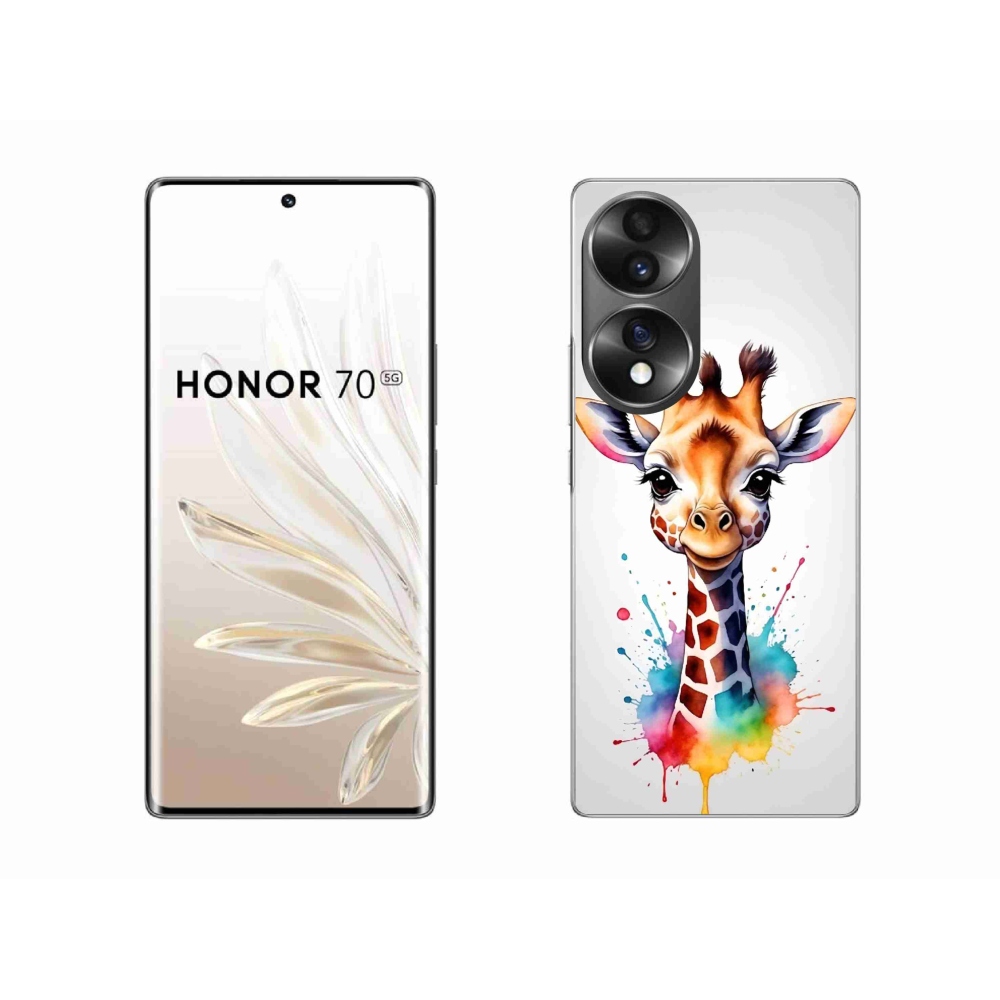 Gélový kryt mmCase na Honor 70 - žirafa 1