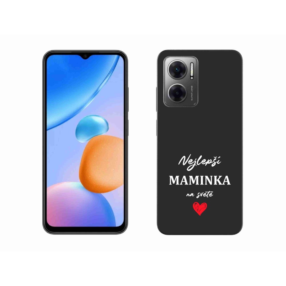 Gélový kryt mmCase na Xiaomi Redmi 10 5G - najlepšia mamička 1 čierne pozadie
