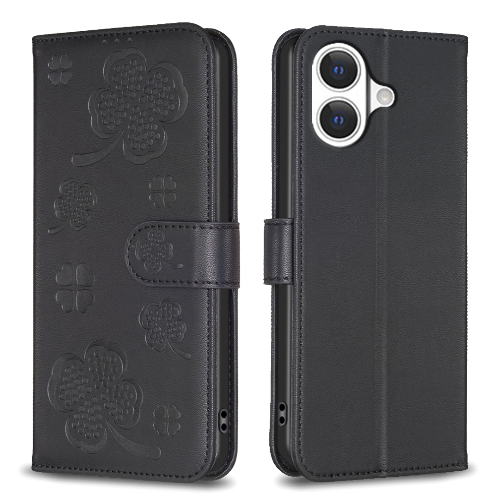 Clover knižkové púzdro na iPhone 17 - čierne