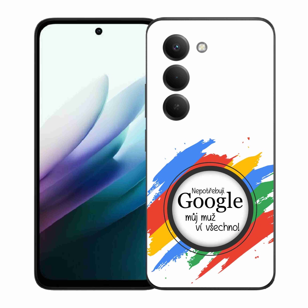 Gélový kryt mmCase na Xiaomi Redmi 15 4G/5G (171mm) - muž vie všetko biele pozadie