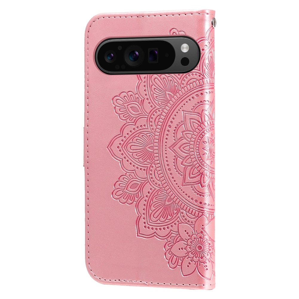 Mandala knižkové puzdro na Google Pixel 10 Pro XL/Pixel 9 Pro XL - ružové