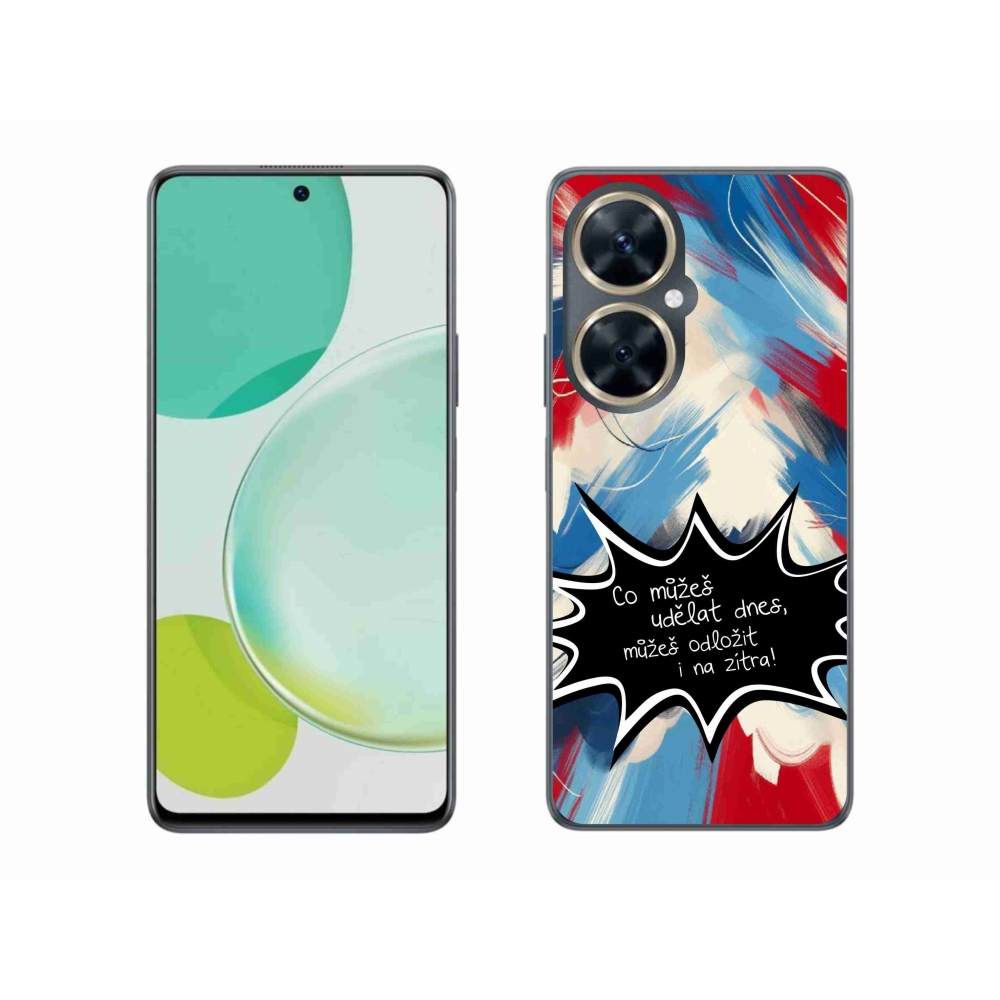 Gélový kryt mmCase na Huawei Nova 11i - vtipný text 9 čierne pozadie