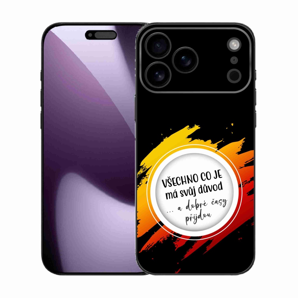 Gélový kryt mmCase na iPhone 17 Pro Max - citát 3 čierne pozadie