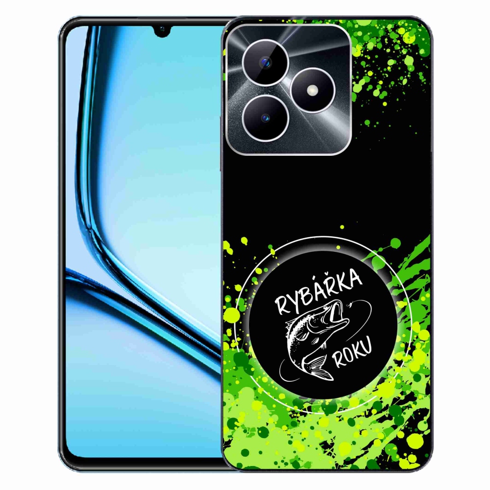 Gélový kryt mmCase na Realme Note 50 - rybárka roka čierne pozadie