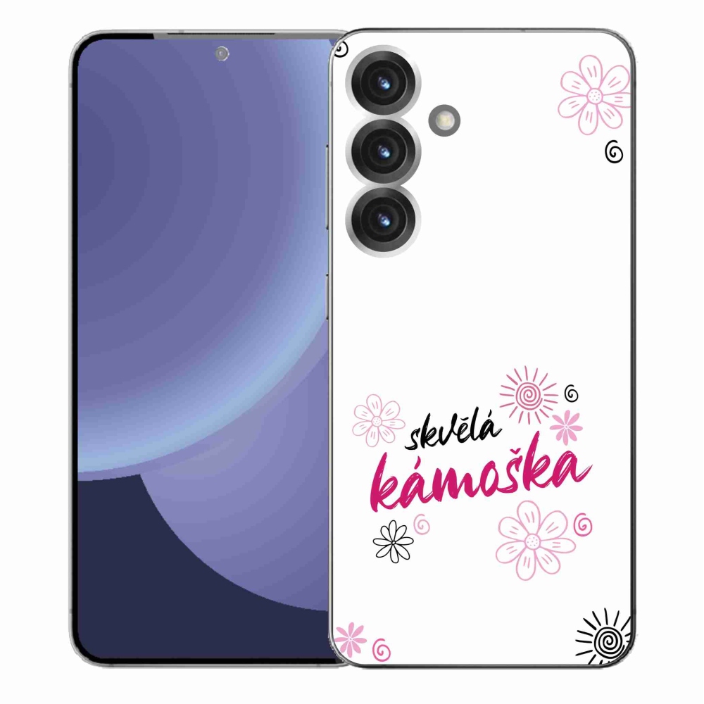 Gélový kryt mmCase na Samsung Galaxy S25+ - skvelá kamoška biele pozadie