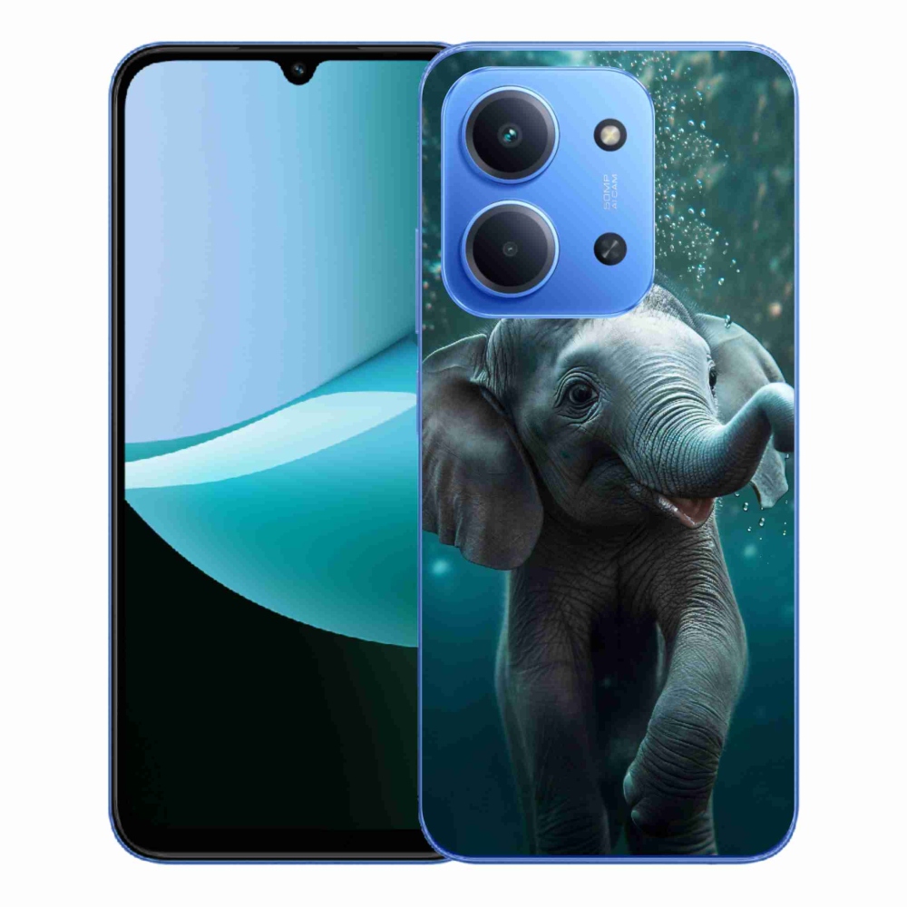 Gélový kryt mmCase na Xiaomi Redmi 15C 4G/5G (173mm) - sloník pod vodou