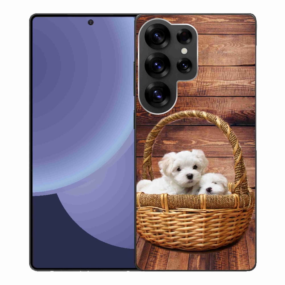 Gélový kryt mmCase na Samsung Galaxy S25 Ultra - šteniatka
